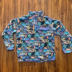 Patagonia Aztec Joy Pitch Synchilla Snap T Fleece Pullover Men’s Sz XL Abstract